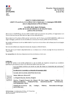 AP ouverture et clôture chasse 2025-2026 complémentaire