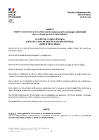 AP ouverture et clôture chasse 2025-2026