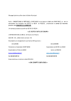 Message à joindre au flyer dans le Bulletin Municipal